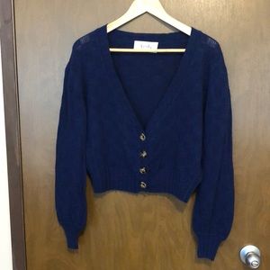 Lonely Label. Open knit wool and cashmere sweater.